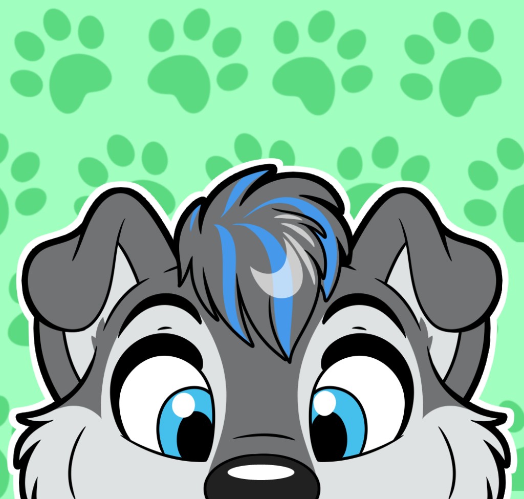 Pup Shadow character peeking over the edge